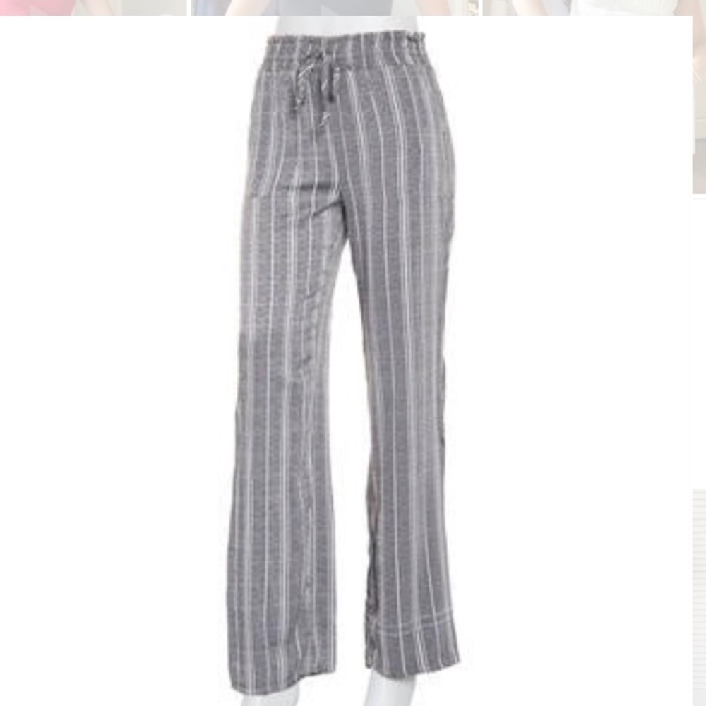 NWT STRIPED LINEN PANTS
